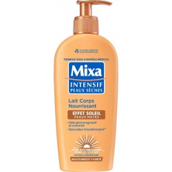 MIXA Lait Corps Nourrissant Huile d'Abricot Et Karité Effet Soleil Pour Peaux Mates 250ml
