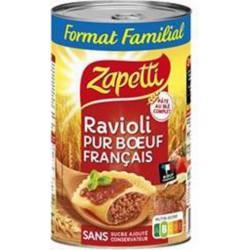 ZAPETTI Plat cuisiné Ravioli pur Bœuf français format familial 1,2Kg