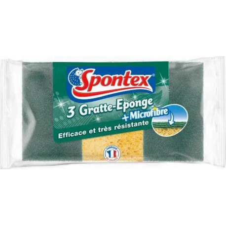 SPONTEX COMB GRATT EP+MICROFIBRE X3