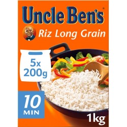 Uncle Ben’s Riz long grain 10mn 5x200g 1Kg