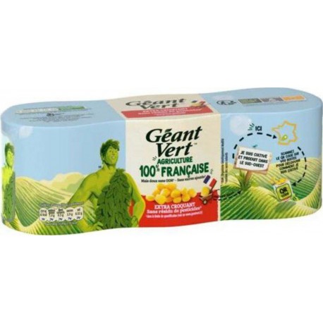Geant Vert Maïs doux/extra croquant 3x140g 420g