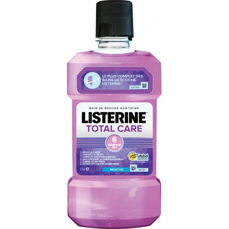 Listerine Bain de bouche Total Care menthe 500ml