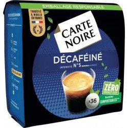 CARTE NOIRE Café Compatibles SENSEO décaféiné n°5 36 dosettes