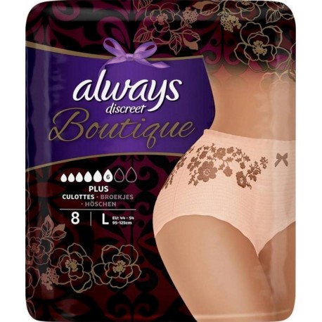 Always Discreet Boutique Culottes Plus TailleL x8
