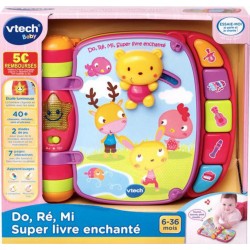 VTECH Livre interactif - Do, Ré, Mi enchanté rose