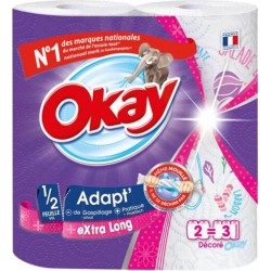 Okay Adapt’ Essuie-tout eXtra Long 2 Rouleaux