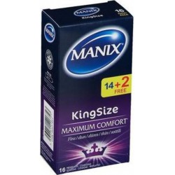 MANIX Préservatifs KINGSIZE Maximum Comfort x16