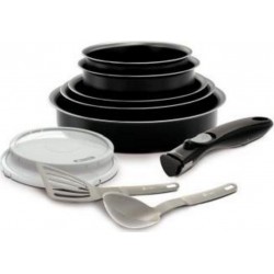 Backen 181001 Set de poêles et casseroles 10 Pièces Noir