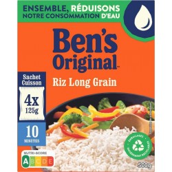 BEN'S ORIGINAL RIZ LONG GRAIN 10MIN 4x125g 500g