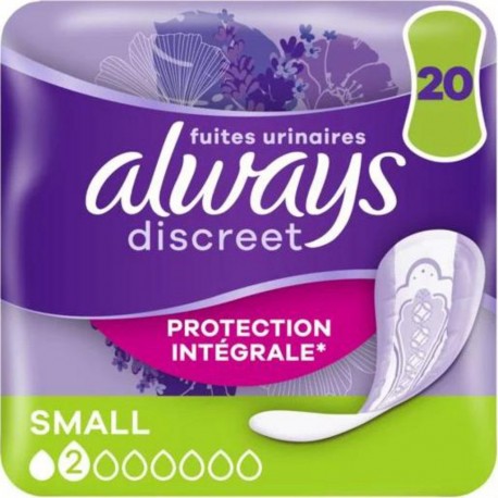 Always Discreet Serviettes Pour Fuites Urinaires Small x20