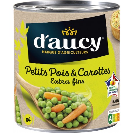 D'aucy Petits pois carottes extra fins 530g