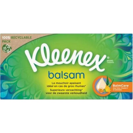 KLEENEX MOUCHOIRS BALAM BLANC X64 boîte 64