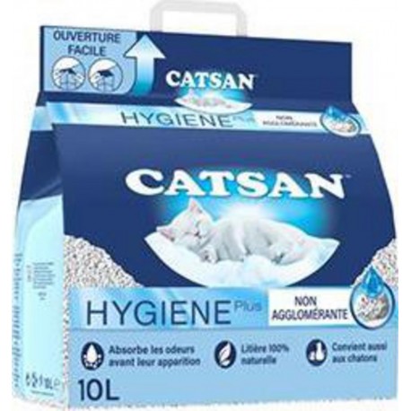 Catsan Litière Minérale Hygiene Plus pour Chat 10L (lot de 2)