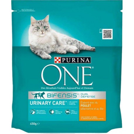 Purina One Croquettes Chat Urinary Care Poulet 450g (lot de 6)