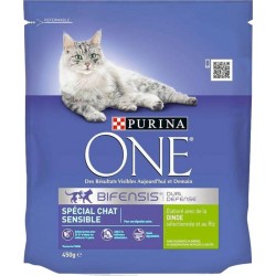 Purina One Croquettes Chat Sensible Dinde 450g (lot de 6)