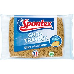Spontex Eponge Gros Travaux Ultra Résistante Avec Fibres De Renfort (lot de 3)