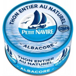 Petit Navire Thon Entier au Naturel Albacore 93g égoutté 132g (lot de 5)