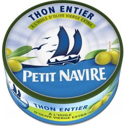Petit Navire Thon Entier à l’Huile d’Olive Vierge Extra 160g (lot de 5)