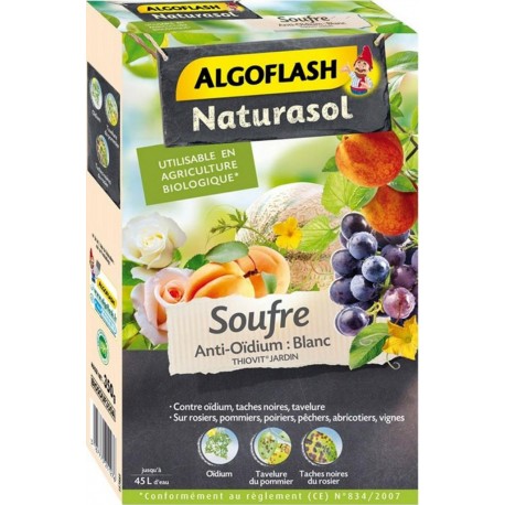 Algoflash Fongicide Naturasol Soufre Anti-Oïdium Blanc 350g (lot de 2)
