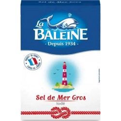 La Baleine Gros Sel Iodé Adapté au Moulin 1Kg (lot de 12)