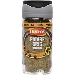 Ducros Médium Poivre Gris Moulu avec Opercule Fraîcheur 36g (lot de 3)
