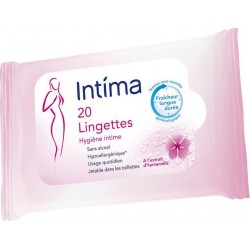 Intima Lingettes Hygiène Intime à l’Extrait d’Hamamélis x20 (lot de 4)