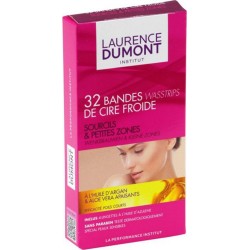LAURENCE DUMONT Bandes de Cire Froide Sourcils & Petites Zones Huile d’Argan Aloe Vera x32 (lot de 3)