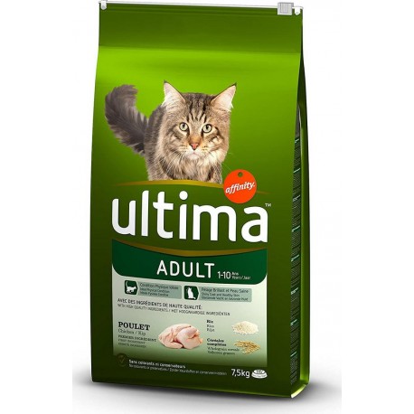 ULTIMA CHAT ADULTE POULET RIZ 7.5Kg
