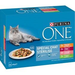 Purina One Spécial Chat Stérilisé 85g par 12 Sachets Fraîcheur (lot de 6 soit 72 sachets)