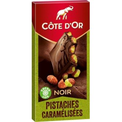 Côte d'Or Côte d’Or Noir Pistaches Caramélisées 180g (lot de 9)