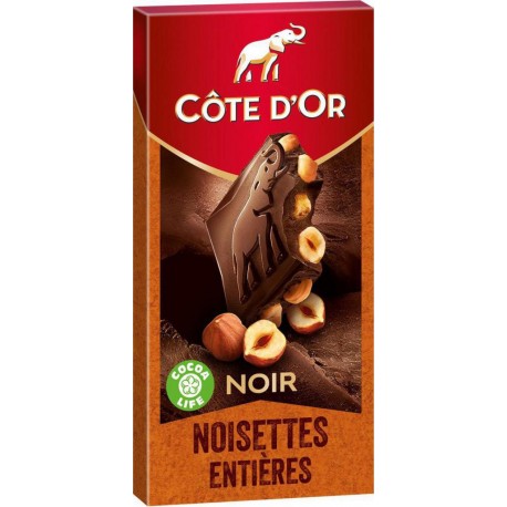 Côte d'Or Côte d’Or Noir Noisettes Entières 180g (lot de 3)