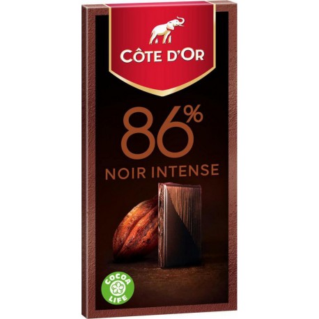 Côte d'Or Noir Intense 86% 100g (lot de 12)