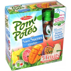 Pom'Potes 5 Fruits Tropical 4x90g 360g