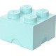 LEGO Storage Brick Boîte de Rangement bleu clair pastel x4