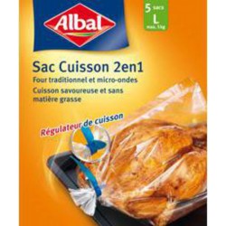 Albal Sacs cuisson au four 2 en 1 1L les 5 sacs
