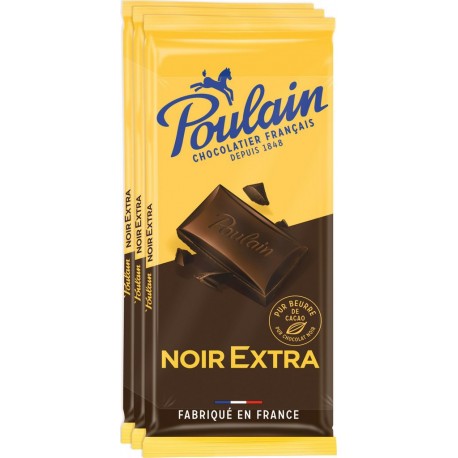 Poulain Tablettes Chocolat NOIR EXTRA 3x100g 300g
