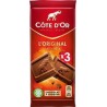 Côte d'Or Chocolat L'Original lait les 3 tablettes de 100g