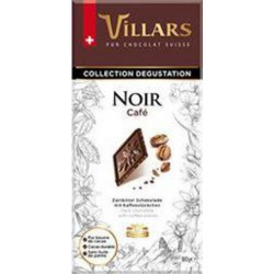 Villars Chocolat noir café Collection Dégustation la tablette de 100g