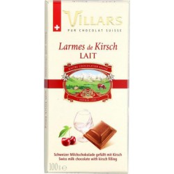 VILLARS Chocolat au lait fourré au Kirsch 100g
