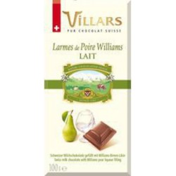 Villars Chocolat lait larmes de poire Williams la tablette de 100g