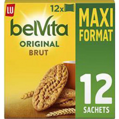 LU Belvita - Biscuits Petit Déjeuner Original le paquet de 12 sachets - 600g