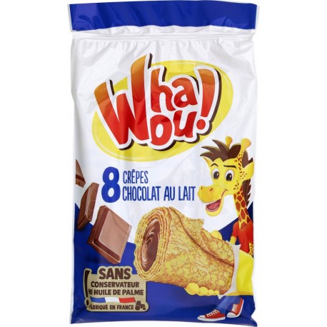 Whaou Crêpes fourrées chocolat au lait x8 256g