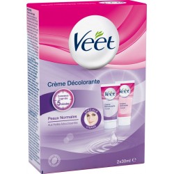 VEET Crème décolorante visage/corps peaux normales 2x30ml 60ml