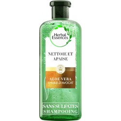 HERBAL ESSENCES Shampoing Sans Sulfates Aloe Vera Et Huile D’Avocat 225ml