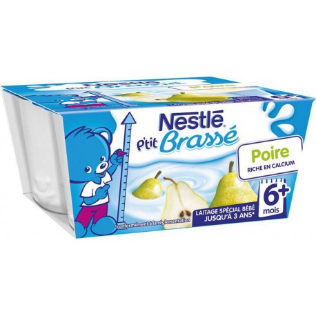 Nestlé P’tit Brassé Poire Riche en Calcium