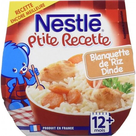 Nestlé P’tite Recette Blanquette de Riz Dinde 2x200g