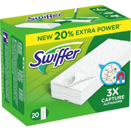 Swiffer Lingettes Sèches pour le Balai Sweeper x20 (lot de 2)