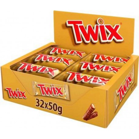 Twix Biscuit nappé caramel enrobé de chocolat 32x50g 1.6Kg