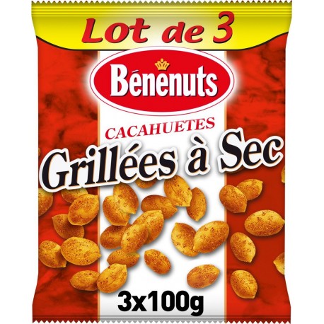 Benenuts Cacahuètes Grillées à sec 3x100g 300g