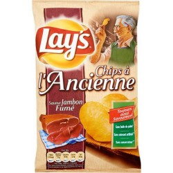 Lay's Chips à l’Ancienne Saveur Jambon Fumé 120g (lot de 10)